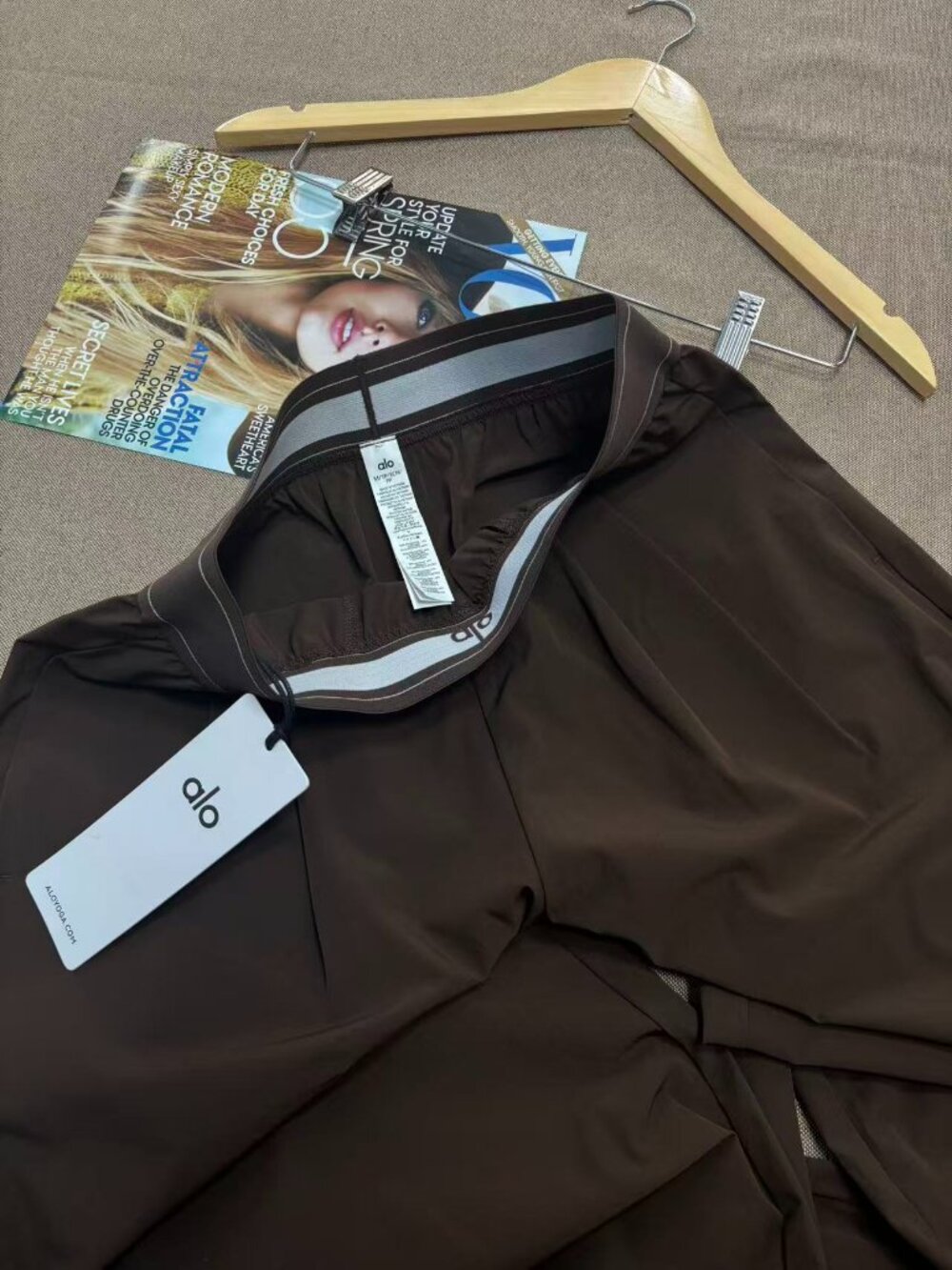 🪄Alo Yoga Suit Up Trouser Coffee Brown Regular 30-inch Inner Seam Length - Picture 4 of 9